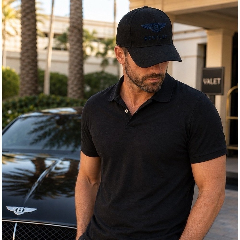 Bentley Logo Black Adjustable Cotton Dad Hat Luxury Car Cap
